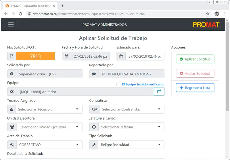 PROMAT³ Manutenção