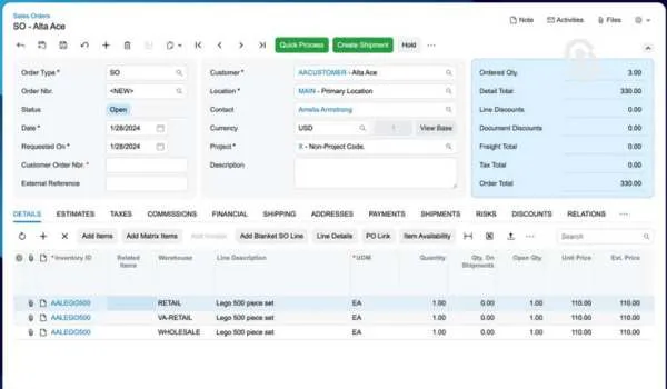 Acumatica Cloud ERP