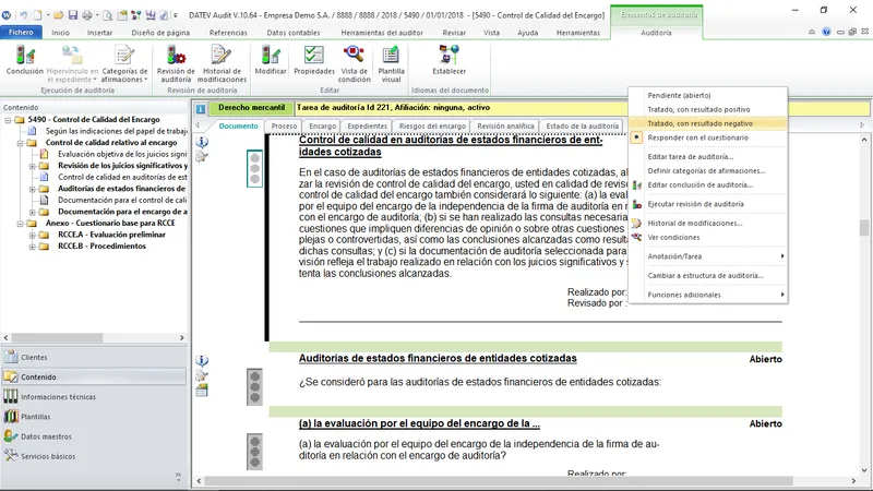 DATEV Controle de Qualidade