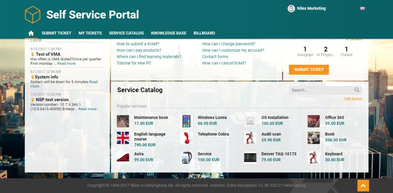 Nilex Service Platform