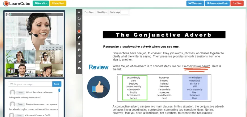 Aula virtual de LearnCube