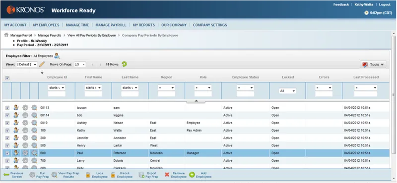 Kronos Software ERP