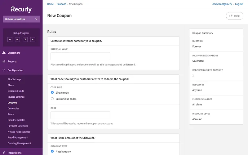 Recurly Ecommerce