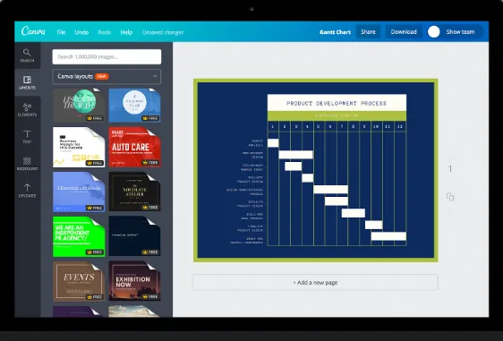 Canva Gantt Chart